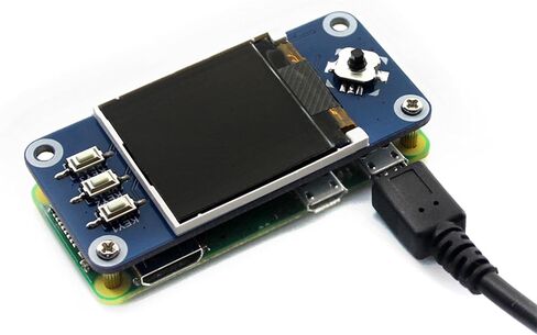 1.44inch LCD Display HAT Compatible with Raspberry Pi 5/ 4B/3B+/3B/2B/A+/Zero W/WH/Zero 2 W/Pico/Pico 2W, etc. RGB 65K Color 128 x128 Pixels, SPI Interface, with Embedded Controller in Saudi Arabia