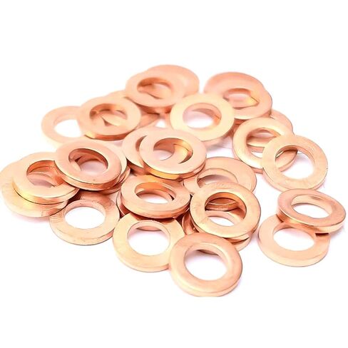 Copper Crush Washer Flat Ring Seal Gasket, 12x18x1.5mm, M12 Fitting, 20 Pieces in Kuwait