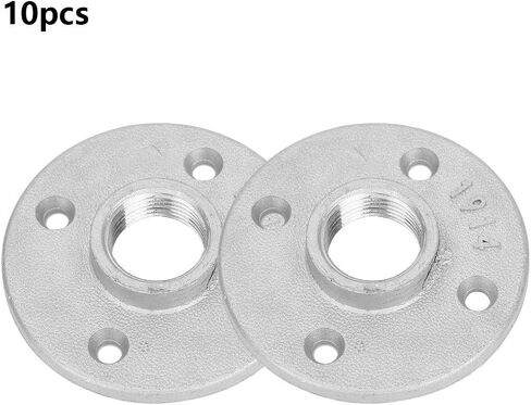 Industrial Strength DN20 Flange 4 Hole Base 3/4 British Thread High Pressure Hardware for Plumbing Pipe Systems 10Pcs Set in Saudi Arabia