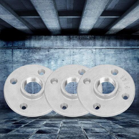 Industrial Strength DN20 Flange 4 Hole Base 3/4 British Thread High Pressure Hardware for Plumbing Pipe Systems 10Pcs Set in Saudi Arabia