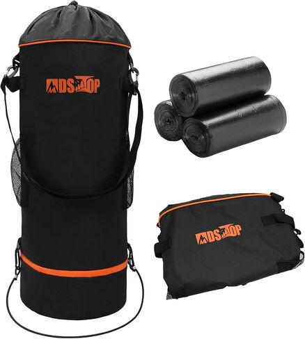 MDSTOP Portable Boat Trash Can, Reusable Boat Garbage Bag, Includes 10-13 Gallon Garbage Bag Snaps Inside, Odor & Leak Resistant, Pontoon Boat Accessories for Boating, Camping, Fishing, Kayak, RV in Kuwait