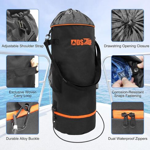 MDSTOP Portable Boat Trash Can, Reusable Boat Garbage Bag, Includes 10-13 Gallon Garbage Bag Snaps Inside, Odor & Leak Resistant, Pontoon Boat Accessories for Boating, Camping, Fishing, Kayak, RV in Kuwait