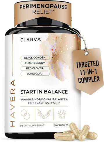 Perimenopause Supplements Women - Complete 11-in-1 Hormonal Balance for Women - Multi-Symptom Relief - Supports Mood, Night Sweats, & Hot Flash Relief for Women - Premenopausal Supplements - 60 Count in Saudi Arabia