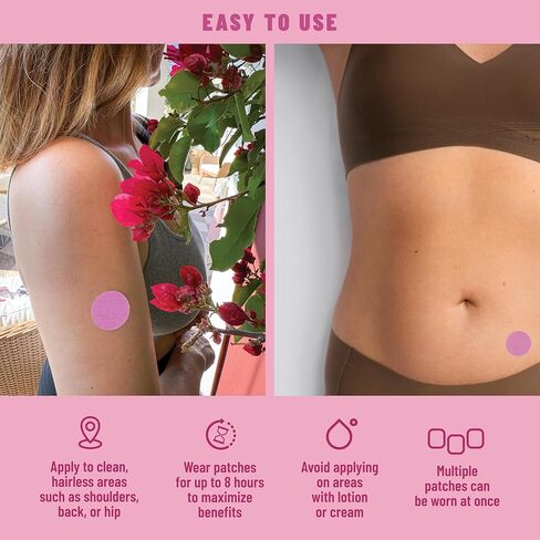 رقعات تخفيف الدورة الشهرية 36 قطعة - دعم عشبي للتشنجات مع نبات تشاستيبيري والمغنيسيوم وزهرة الربيع المسائية ودونغ كاي والكركمين وفيتامينات ب6 وه والحديد والبابونج - التوازن الهرموني وراحة الدورة الشهرية in Kuwait