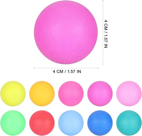 150 قطعة من كرات اليانصيب الملونة من BESPORTBLE: كرات تنس طاولة بلاستيكية غير ملحومة مقاس 40 مم لرسم السحب وألعاب البنغو والترفيه في الحفلات والفنون والحرف اليدوية وألعاب الحيوانات الأليفة - ألوان متنوعة in Kuwait