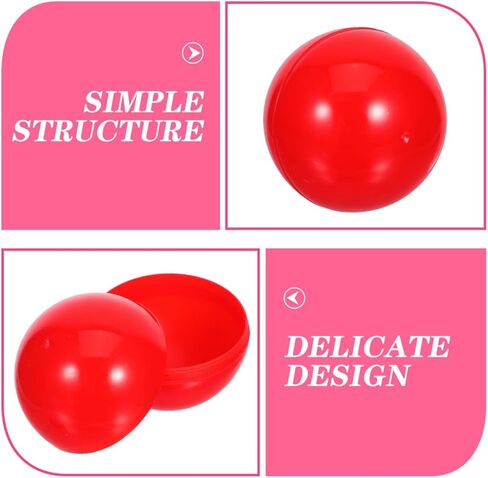 PRETYZOOM 50pcs Gumball Machine Refills Empty Colored Round Capsules Capsule Toys Small Plastic Balls 5cm Vending Machine Capsules Balls Small Bingo Raffle Drawing Capsule Vending in Kuwait