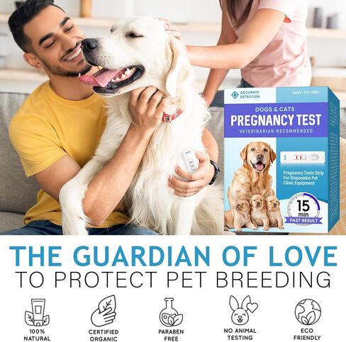 مجموعة اختبار حمل الكلاب، استخدام منزلي بسيط، شرائط اختبار يمكن التخلص منها للكلاب والقطط، شرائط اختبار حمل الحيوانات الأليفة سريعة ودقيقة، نتائج في دقائق، غير ضارة للحيوانات الأليفة in Kuwait