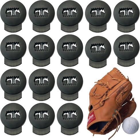 Glove Locks for Baseball Gloves - Durable Lace Locks with Strong Elasticity, Spring-Lock Design, Universal Fit for Baseball & Softball Gloves, No More Knots Required in Saudi Arabia