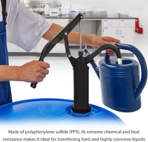 Lever Action Barrel Pump, Heavy Duty Drum Pump with Telescoping Suction Tube, Corrosion Resistant Hand Pumps Fits 5 to 55 Gallon Barrels, Ideal for Transferring Motor Oil in Kuwait