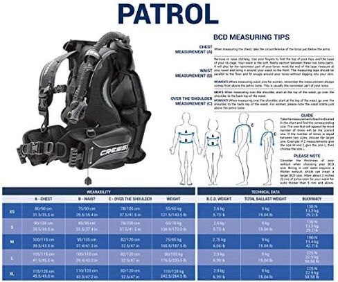 Cressi Patrol BCD Scuba Diving Gear w/ AC2 Compact Regulator, Compact Octo, Mini Console PD2 & GupG Regulator Bag, XL in Saudi Arabia