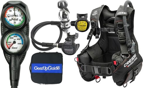 Cressi Start Scuba Diving Gear Package Complete with Start 2.0 BCD - Mini Console PD2 Gauge - AC2 Compact Regulator Set Fully Assembled, X-Large in Saudi Arabia