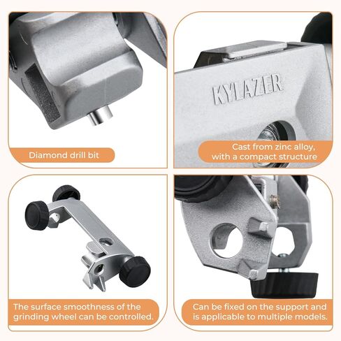 أداة تلبيس الماس|قطع بديلة لـ Tormek TT-50|أداة تصحيح عجلة الشحذ الرطبة|تلميع سطح حجر الطحن للسكاكين الحادة|الشظية in Kuwait