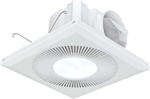 Bathroom Exhaust Fan with Led Light 11.8 inch 165CFM 1.2 Sones Bathroom vent fan with 3CCT Light Ultra Quiet Ceiling Mount Ventilation Fan for Home Bath Laundry Room in Saudi Arabia