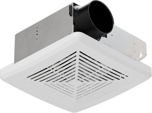 مروحة عادم الحمام 50CFM: مروحة تنفيس حمام السقف التحديثية مع شبكة، مروحة تهوية مثبتة على الحائط للمبنى الجديد متعدد العائلات، الشقة، الشقة والفندق، ETL، أبيض، عبوة واحدة in Kuwait