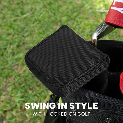 Putter Cover Square Mallet Putter Head Cover Magnetic All Black, Red Blue White Patriotism Style Mallet Headcover for Men Golfer in Saudi Arabia