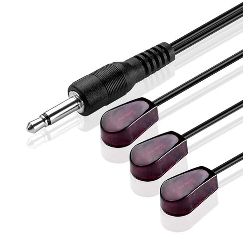 TNP IR Emitter Extender Extension Cable (10 Feet) - Triple 3 Head 3.5mm Jack Infrared Red Transmitter Blaster Blink Eye Wire Cord Compatible with IR Repeater Extender System Kit, for Xbox One in Kuwait