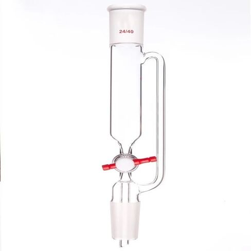 Constant Pressure Drip Funnel, No Ticks, PTFE Valve, Addition Funnel, Borosilicate Glass, F62(F622425W) in Kuwait
