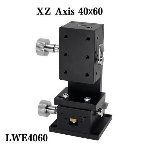 LWE4060 40 * 60 XZ Axis Dovetail Groove Sliding Table Manual Platform Rack and Pinion Drive Knob Fine-Tuning Slide in Kuwait