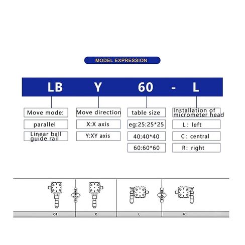X محور LBX70-L ترجمة انزلاق بصري Table70 * 70 مللي متر الفولاذ المقاوم للصدأ دليل النزوح المرحلة الخطية (LBX70-L) in Kuwait