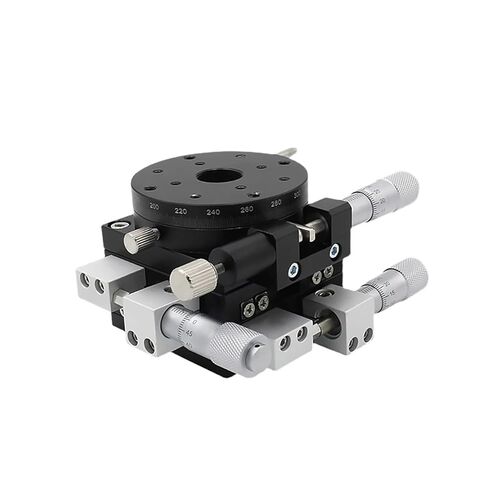 Micrometer Manual Trimming Platform XYR Axis 60mm Translation Table and Rotary Table Cross Rail LSP60-LM in Kuwait