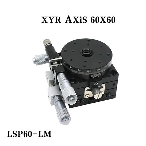 Micrometer Manual Trimming Platform XYR Axis 60mm Translation Table and Rotary Table Cross Rail LSP60-LM in Kuwait