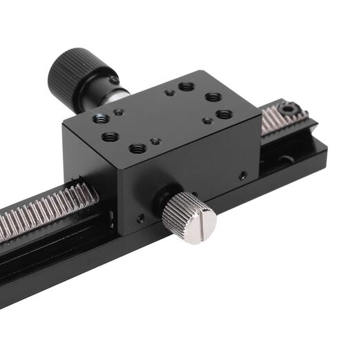 High Precision Long Stroke Linear Stage HC25 A150 with Manual Fine Tune, Gear Rack Drive, Dovetail Groove, High Sliding Table for Optical, Measuring Instruments in Kuwait