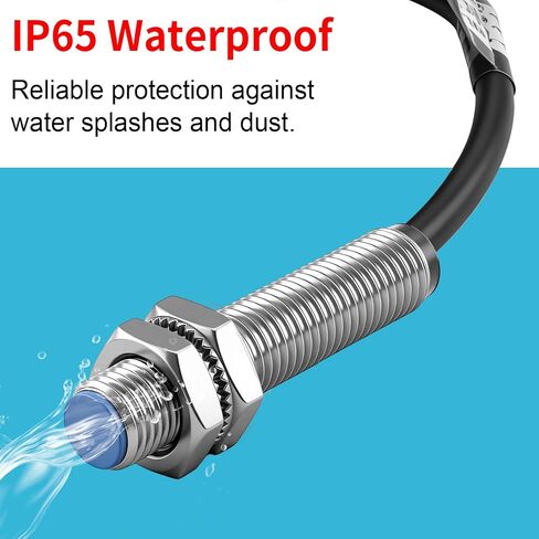 Heschen M8 Inductive Proximity Sensor Switch, Shield Type, LJ8A3-1-Z/AX-DC5V, Detector 1mm, 5VDC 200mA, NPN Normally Closed(NC), 3 Wire in Kuwait