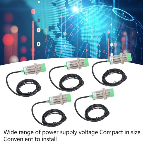 5Pcs LJ30A3~15~Z by M30 Capacitive Proximity Sensor Switch, DC 6~36V 300mA PNP Normally Open 15mm Detection IP65 Inductive Proximity Sensor with 3 Wires in Saudi Arabia
