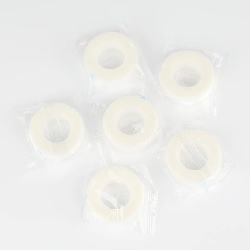 G2PLUS 6 Rolls PE Micropore Medical Tape Roll, 1/2'' x 59 Yards Lash Tape, Eyelash Tape for Eyelash Extensions, Wound, Sensitive Skin - Individual Package (Transparent) in Kuwait