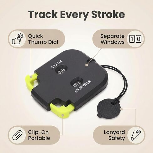 Golf Stroke Counter for Score Keeping During Rounds, Square Clip-On Dial with Putts and Strokes Windows, Green 1pc Compact Tool for Pocket or Bag in Saudi Arabia