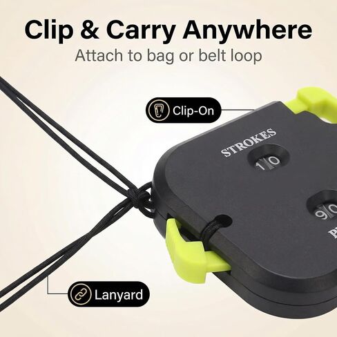 Golf Stroke Counter for Score Keeping During Rounds, Square Clip-On Dial with Putts and Strokes Windows, Green 1pc Compact Tool for Pocket or Bag in Saudi Arabia