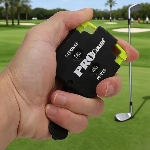 Golf Stroke Counter for Score Keeping During Rounds, Square Clip-On Dial with Putts and Strokes Windows, Green 1pc Compact Tool for Pocket or Bag in Saudi Arabia