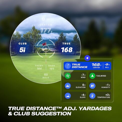 Blue Tees Golf Captain Pro Golf Rangefinder with Slope & GPS Distances – 1200 Yard Laser Range Finder, OLED Display, Shot Tracking, Magnetic Cart Mount, IP67 Waterproof, USB-C Rechargeable in Kuwait