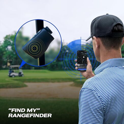 Blue Tees Golf Captain Pro Golf Rangefinder with Slope & GPS Distances – 1200 Yard Laser Range Finder, OLED Display, Shot Tracking, Magnetic Cart Mount, IP67 Waterproof, USB-C Rechargeable in Kuwait