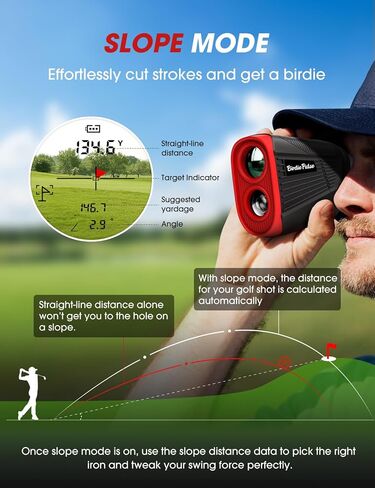 Golf Rangefinder with Slope & Magnet，1300 Yards Range Finder for Golf，Flag Locking Vibration，6-6.5X Magnification & HD LCD，Rechargeable Golf Range Finder，Black in Saudi Arabia