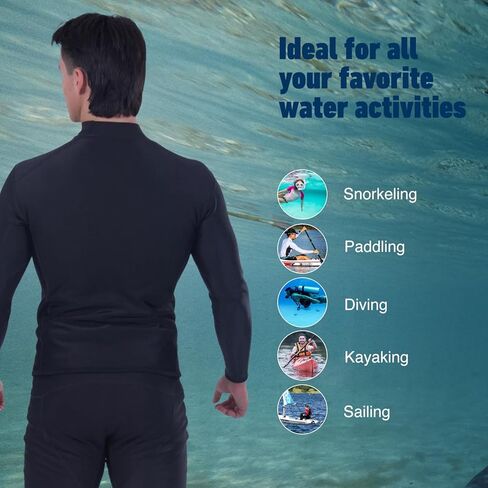 سترة حرارية بأكمام طويلة للرجال من Sharkskin - طبقة أساسية مقاومة للرياح والشمس in Kuwait