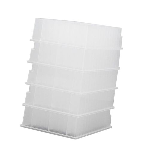 Deep Well Plate Made of Polypropylene, Pack of 5 Deep Well Plate, 5PCS Deep Well Storage Plate PP Plastic 32mm Height 96 Round Holes Laboratory Deep Well Plate in Saudi Arabia