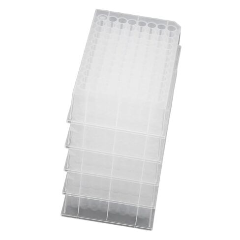 Deep Well Plate Made of Polypropylene, Pack of 5 Deep Well Plate, 5PCS Deep Well Storage Plate PP Plastic 32mm Height 96 Round Holes Laboratory Deep Well Plate in Saudi Arabia