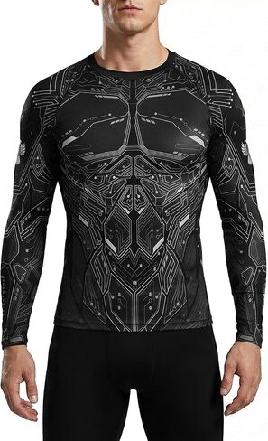 Raven Fightwear Men's Cybernetic Rash Guard MMA BJJ in Saudi Arabia