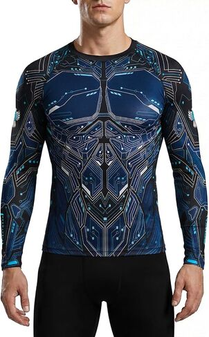 Raven Fightwear Men's Cybernetic Rash Guard MMA BJJ in Kuwait