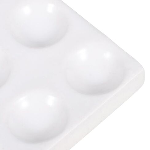 Luxshiny Ceramic Spot Plate Reaction Board 12-Hole Porcelain Chemical Testing Plate for Laboratory Experiments Scientific Reaction Plate White in Kuwait