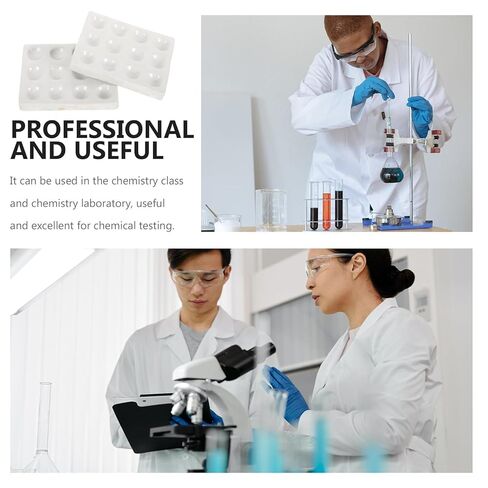 2 Pcs Porcelain Ceramic Spot Plate 12-Hole Chemical Testing Reaction Plate Laboratory Porcelain Reaction Board for Scientific Experiments in Saudi Arabia