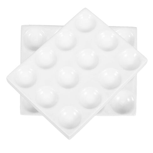 لوحة تفاعل السيراميك 12 بئرًا من الخزف الأبيض لوحة بقعة اختبار كيميائي لوح تفاعل مختبر صينية التجربة العلمية in Kuwait