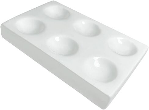 1 قطعة لوحة بقعة من الخزف الأبيض 6 آبار لوحة تفاعل اكتشاف المختبر أفضل لاختبار التجارب الكيميائية المختبرية ، لوحات تخزين دقيقة in Kuwait