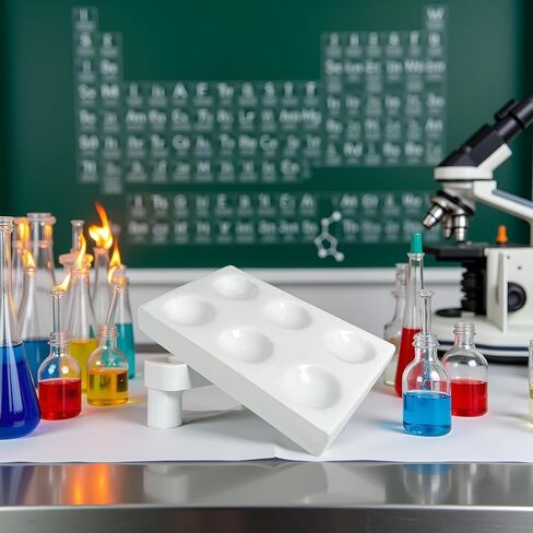 1 قطعة لوحة بقعة من الخزف الأبيض 6 آبار لوحة تفاعل اكتشاف المختبر أفضل لاختبار التجارب الكيميائية المختبرية ، لوحات تخزين دقيقة in Kuwait