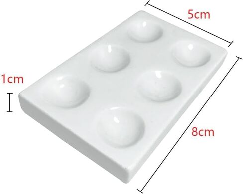 1 قطعة لوحة بقعة من الخزف الأبيض 6 آبار لوحة تفاعل اكتشاف المختبر أفضل لاختبار التجارب الكيميائية المختبرية ، لوحات تخزين دقيقة in Kuwait