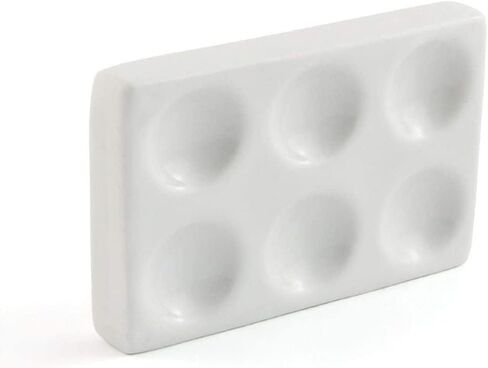 1 قطعة لوحة بقعة من الخزف الأبيض 6 آبار لوحة تفاعل اكتشاف المختبر أفضل لاختبار التجارب الكيميائية المختبرية ، لوحات تخزين دقيقة in Kuwait