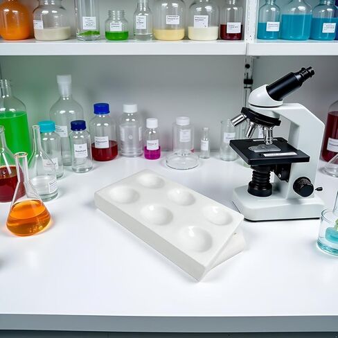 1 قطعة لوحة بقعة من الخزف الأبيض 6 آبار لوحة تفاعل اكتشاف المختبر أفضل لاختبار التجارب الكيميائية المختبرية ، لوحات تخزين دقيقة in Kuwait