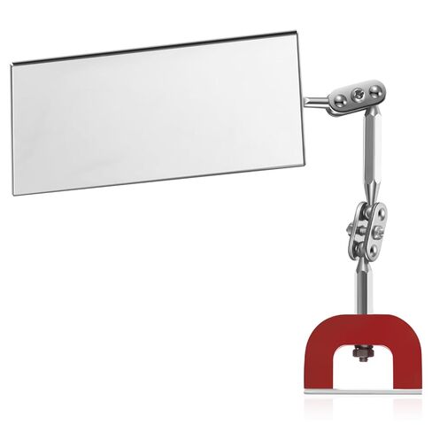 2 Pcs Rectangular Inspection Mirrors Magnetic Base Welding Mirror 4" x 2" Magnetic Mirrors Dual Universal Joints 360° Adjustable Design for Mechanical Repair Welding Inspection in Saudi Arabia