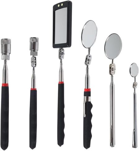 Extendable Inspection Mirror, 360-Degree Rotation LED Inspection Mirror Telescoping, Telescoping Mirror for Mechanic Checking Vehicle and Extra Viewing in Kuwait